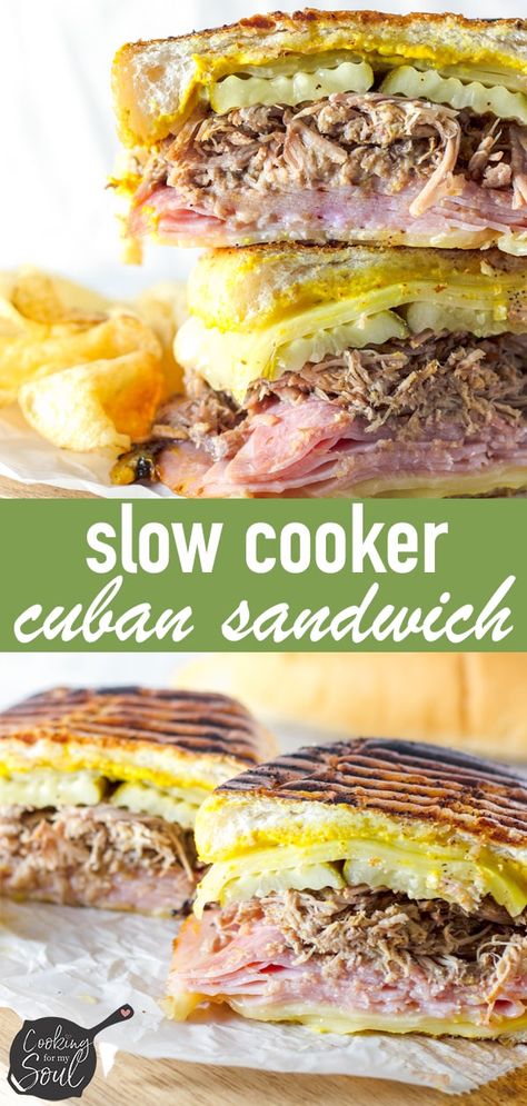 Cuban Pulled Pork, Sandwich Cubano, Cuban Sandwich Recipe, Panini Press, Cuban Sandwich, Cuban Food, Pulled Pork Recipes, Pork Sandwich, Sandwiches And Wraps