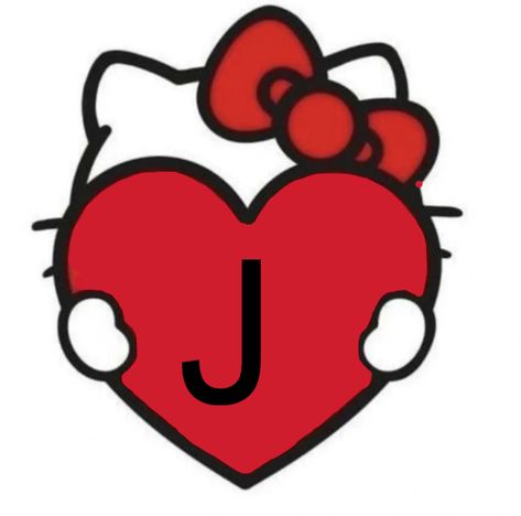 Letter J, Hello Kitty, Kitty, I Love