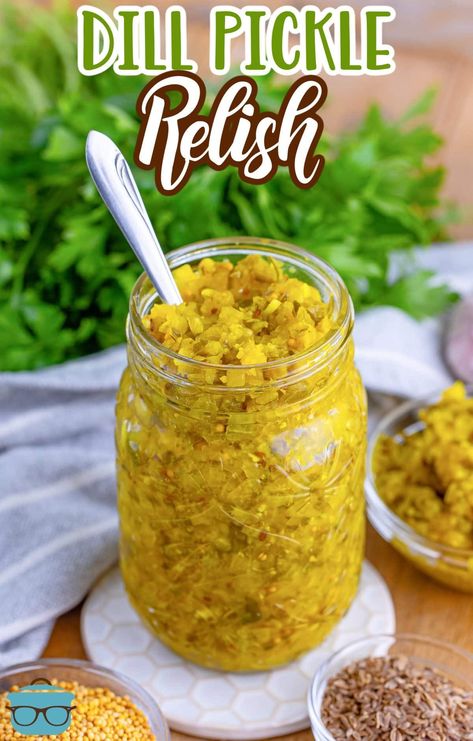 Dill Pickle Relish - The Country Cook Dill Relish Canning Recipe, Mustard Pickle Recipe, Homemade Relish, Cucumber Relish Recipes, Pickle Relish Recipe, The Country Cook Recipes, Dill Relish, Pickled Banana Peppers, Instant Pot Dessert