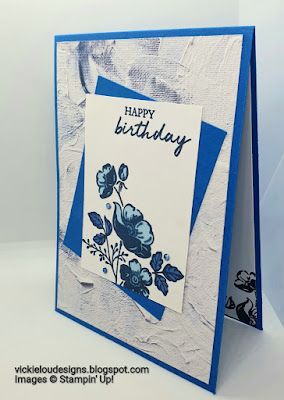 Vickie Lou Designs: Shaded Summer Monochrome Blue Happy Birthday Card.... Monochrome Cards Handmade, Group Crafts, Birthday Cards For Women, Flower Images, Happy Birthday Cards, Simple Cards, Shades Of Blue, Stamped Cards, Card Craft