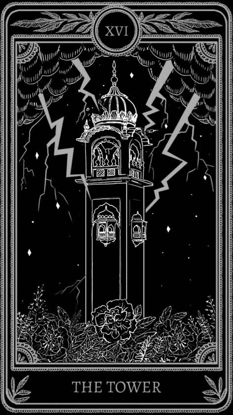 Tower Tarot Card, The Tower Tarot Card, The Tower Tarot, Tarot Prediction, Fortune Telling Cards, Esoteric Art, Free Tarot, Tarot Cards Art, Mystical World