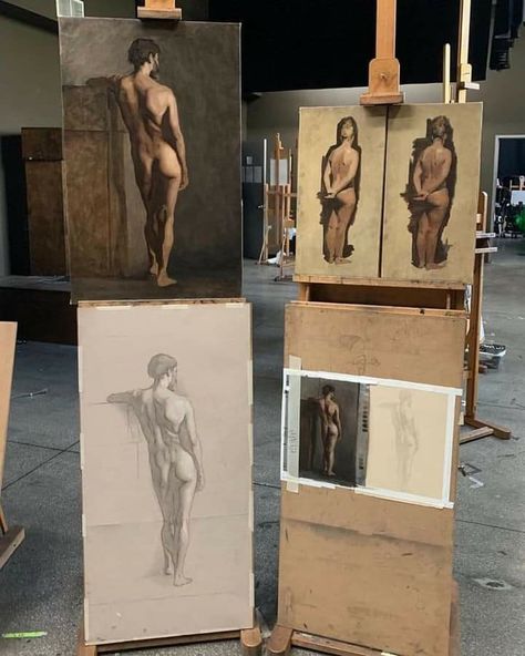 Academic Art Painting, Academic Figure Painting, Figure Studies Painting, Academic Art Study, Florence Art Academy, Art Academy Aesthetic, Figure Painting Oil, Progression Art, Figure Study Drawing