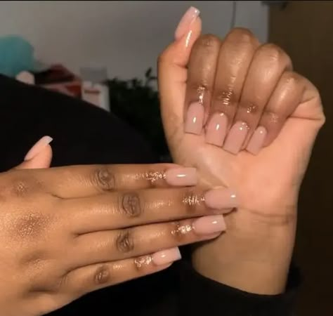 Nude Nails: 52 Stunning Ideas that can Transform Your Look Short Classy Nails, Overlay Nails, Acrylic Nails Nude, Brown Acrylic Nails, Manicured Nails, Milky Nails, Acrylic Toe Nails, Work Nails, Short Square Acrylic Nails