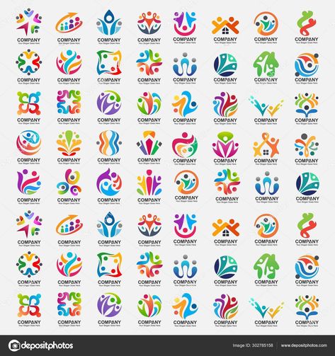 Charity Marketing, Unity Logo, Baby Logo Design, Hospital Logo, Community Logo Design, Abstract People, Globe Logo, Logo Design Set, Circle Logo Design