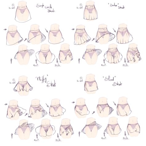 Skirt Reference, 캐릭터 드로잉, Art Help, Poses References, Drawing Clothes, Drawing Stuff, Drawing Base, Drawing Tutorials, Drawing Techniques