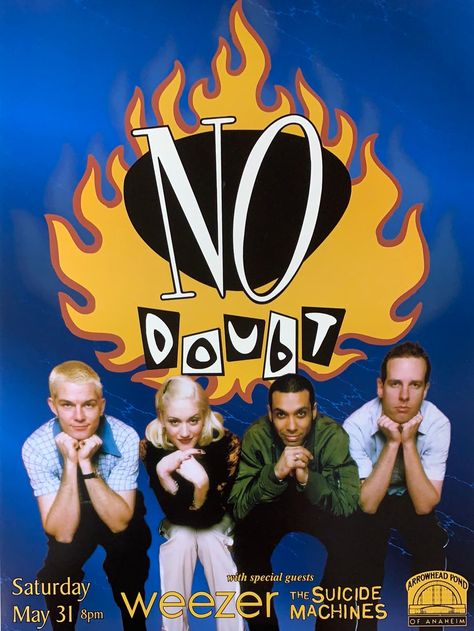 No Doubt Poster, Weezer Poster, Poster Artist, Promo Poster, Dorm Posters, Band Wallpapers, Graphic Poster Art, Weezer, Rock Posters