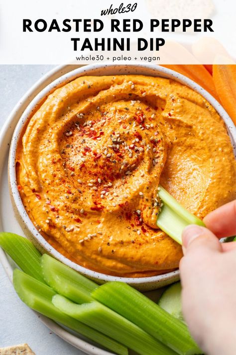 Buffalo Cauliflower Dip, Vegan Buffalo Dip, Healthy Buffalo Cauliflower, Cauliflower Dip, Tahini Dip, Vegan Buffalo Cauliflower, Roasted Red Pepper Dip, Buffalo Dip, Red Pepper Dip