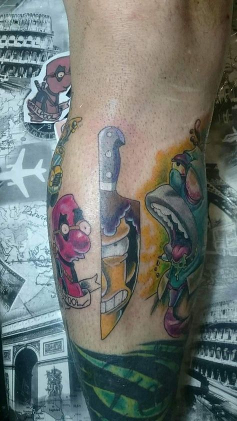 Bob patiño tattoo , the Simpson Bob Patiño, Simpsons Tattoo, The Simpson, Watercolor Tattoo, Tattoos, Anime, Quick Saves