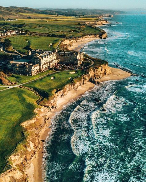 The Ritz-Carlton Half Moon Bay on Instagram: “The beauty of Half Moon Bay is seemingly endless.  Photo: @voyagerguru” Half Moon Bay Ritz Carlton, California Places To Visit, Half Moon Bay California, Beach Retreat, Half Moon Bay, Resort 2020, Coastal Life, California Travel Road Trips, Scenic Routes