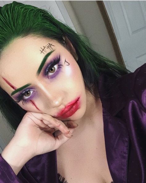 Halloween Kostüm Joker, Female Joker Makeup, Joker Halloween Makeup, Joker Halloween Costume, Harley Quinn Makeup, Female Joker, Holloween Makeup, Joker Halloween, Joker Makeup