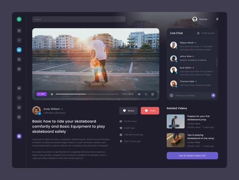 Ux Tips, Skateboard Videos, Ui Design Website, Web Ui Design, Website Design Layout, App Interface, Dashboard Design, Ui Design Inspiration, App Ui Design