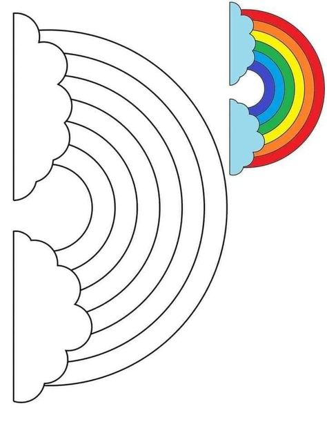 Rainbow Pictures For Kids, Rbt Activities, Draw Rainbow, Color Activity, Rainbow Drawing, Rainbow Pictures, Kids Worksheets Preschool, Easy Drawings For Kids, Preschool Art Activities