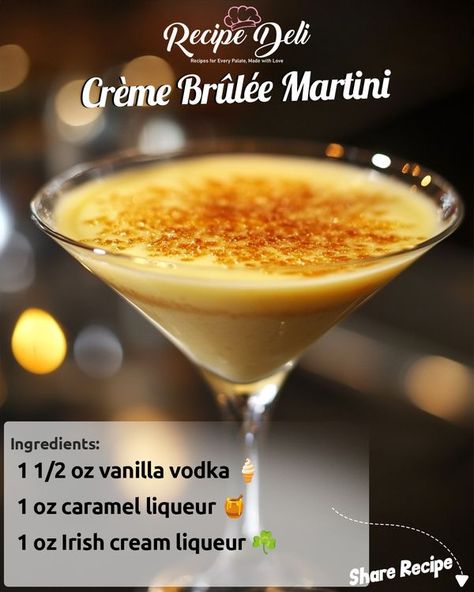 Drinks At Bar, Bartender Drinks Recipes, Dessert Cocktails, Martini Ingredients, Bartender Drinks, Fall Cocktails Recipes, Cocktail Drinks Alcoholic, Irish Cream Liqueur, Cocktail And Mocktail