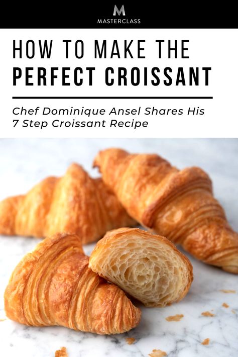 Traditional Croissant Recipe, French Croissant Recipe, Croissant Nutella, Easy Croissant Recipe, Crossant Recipes, Croissant Recipes, Making Croissants, French Croissant, Mini Croissant