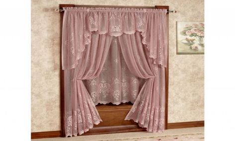 Victorian window treatments, victorian Victorian Window Treatments, Victorian Window, Lace Window Treatments, Fancy Curtains, Victorian Curtains, Victorian Windows, Lace Window, Curtains And Draperies, Relaxing Bedroom