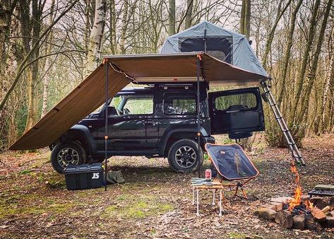 I'm a big believer in doing one thing every day to make your life better tomorrow. As a result I often make last minute decisions to go camping as the opportunity arrives. Having a daily driver that can be converted in less than 30 minutes to camper is ideal. Camping and being outdoors is (in my opinion) the best remedy Jimny Camping, Jimny Camper, New Suzuki Jimny, Suzuki Jimmy, Jimny Sierra, Jdm Nissan, Jimny Suzuki, Jeep Camping, Rooftop Tent