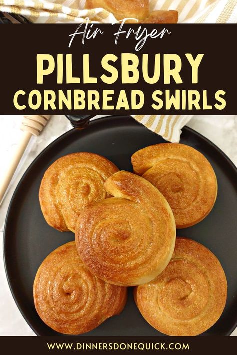 Treat yourself to a delightful twist on classic cornbread! These Pillsbury cornbread swirls are soft, fluffy, and irresistibly sweet thanks to a drizzle of honey butter. 🤤✨ #dinnersdonequick #PillsburyCornbreadSwirls #pillsburycornbreadswirlsairfryer #cornbreadswirls #cornbreadswirlsrecipe #cornbreadrecipe #cornbread #howdoyoumakecornbread #SweetTreats #HoneyButter #FluffyGoodness #airfryerrecipes #CornbreadLovers #BakingInspiration #EasyRecipes #FoodieDelights Cornbread Swirl Recipes, Pillsbury Cornbread Recipes, Pillsbury Cornbread Swirls Recipes, Pillsbury Cornbread Swirls, Pillsbury Cornbread, Honey Butter Cornbread, Classic Cornbread, Air Fryer Side Dishes, Planning 2023