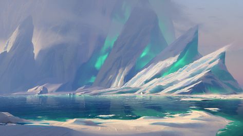 Dnd Scenery, Ice Landscape, City Concept, Icewind Dale, Arctic Landscape, Scenery Art, Art Edit, Landscape Concept, Location Inspiration