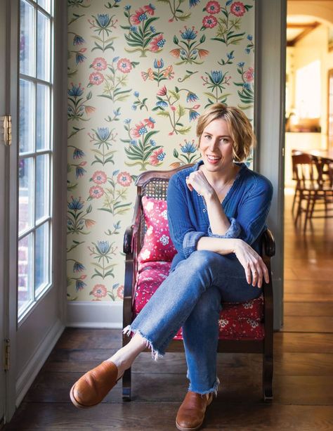 Her Wallpaper, Erin Napier, Biggest Fear, Loose Clothes, Hgtv Star, Commercial Wallpaper, York Wallcoverings, Peel Stick Wallpaper, Burke Decor