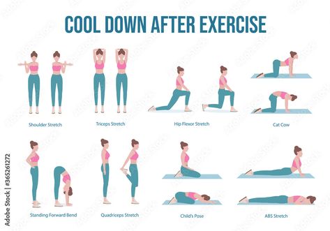 3,070 BEST Cool Down Exercise IMAGES, STOCK PHOTOS & VECTORS | Adobe Stock Cool Down Exercise, Cool Down Exercises, Cool Down Stretches, Exercise Images, Summer Body Workout Plan, Hip Flexor Stretch, Summer Body Workouts, Workout Posters, 30 Day Workout Challenge