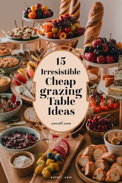 15 Irresistible Cheap Grazing Table Ideas to Dazzle Guests Cheap Catering Ideas Parties Food, Fall Wedding Grazing Table, New Year Buffet Table Ideas, Family Buffet Ideas, Grazing Table Appetizers, New Years Grazing Table, Grazing Appetizers, Kids Grazing Board, Grazing Table Ideas Birthday