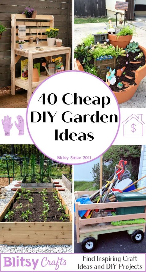 Yard Landscaping On A Budget, Diy Plant Propagation, Garden Ideas Cheap Easy, Propagation Diy, Hanging Planter Ideas, Garden Furniture Diy, Gardening Table, Simple Landscaping Ideas, Garden Ideas Diy Cheap