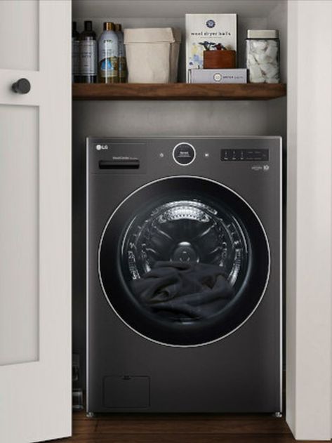 LG WashCombo is All-in-One Washing Machine With Built-in AI Efficiency Washer And Dryer In One Machine, All In One Washer Dryer Laundry Room, Grey Washer And Dryer, All In One Washer Dryer Combo, Washer And Dryer In Kitchen, All In One Washer Dryer, Lg Washer Dryer Combo, Washer And Dryer Combo, Best Washer Dryer