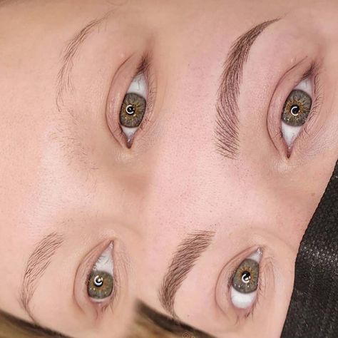 Natural Brow Tattoo, Natural Microbladed Eyebrows, Natural Nano Brows, Nanoblading Eyebrows Before And After, Nanobrows Before And After, Nano Combo Brows, Nano Brows Vs Microblading, Nano Strokes Eyebrows, Brow Tattoo Permanent Makeup