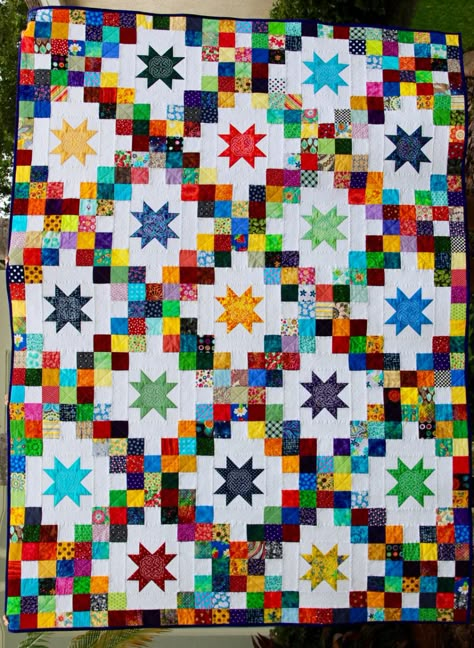 Double Irish Chain Quilt, Irish Chain Quilt Pattern, Colchas Quilting, Scrap Quilting, Irish Chain Quilt, Nine Patch Quilt, Scrappy Quilt Patterns, Bonnie Hunter, Scrap Quilt Patterns