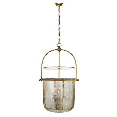 Bell Pendant Light, Antique Mirror Glass, Mcgee & Co, Incandescent Lamp, Bell Pendant, Outdoor Hanging Lights, Lantern Pendant, Soaking Tub, Mercury Glass