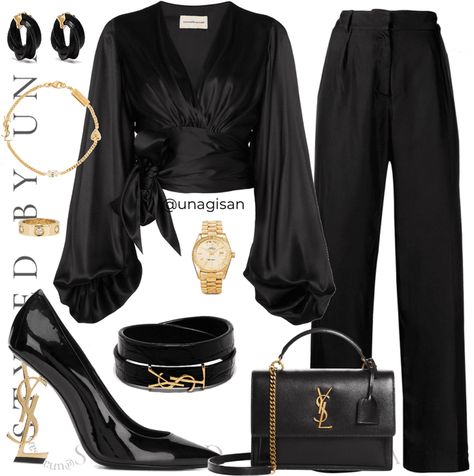 ysl fit Outfit | ShopLook Ysl Outfits Women, Business Women Outfit, Work Outfit Black, Ysl Outfit, Luxurious Clothes, Power Dress, Fotografi Vintage, Women Power, Business Outfits Women