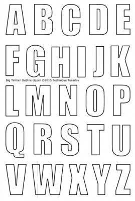 Block Letter Fonts, Letter Stencils Printables, Stencil Lettering, Alfabet Font, Big Timber, Bubble Letter Fonts, Letter Fonts, Alphabet Templates, Uppercase Alphabet