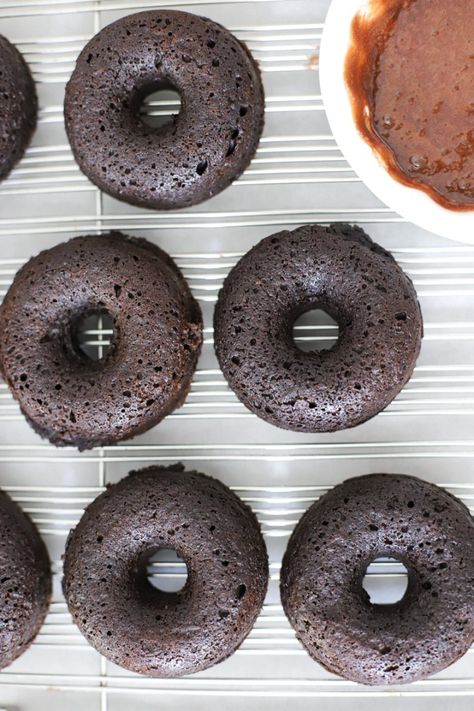 Chocolate Cake Donut Recipe, Ninnescah Homestead, Chocolate Cake Donut, Cake Donut Recipe, Chocolate Donuts Baked, Cake Donuts Recipe, Chocolate Doughnuts, Cake Donut, Baked Donut Recipes