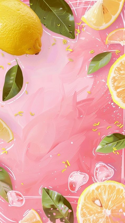 Virtual Aesthetic, Lemonade Aesthetic, Fruit Background, Polymer Clay Patterns, Beautiful Summer Wallpaper, Clay Patterns, Drink Recipes Nonalcoholic, Calendar 2019, Fruit Wallpaper