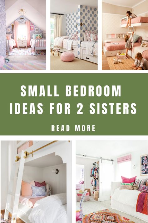 Small Bedroom Ideas For 2 Sisters Sisters Sharing A Room Ideas, Splitting A Shared Bedroom, Bedroom Ideas For Siblings Sharing, Room For Sisters Shared Bedrooms, Girls Bedroom Ideas Little Shared Bunk Beds, Small Shared Bedroom Sisters, Sisters Room Ideas Shared Bedrooms Bunk Beds, Girls Bedroom And Playroom Combo, Small Sister Bedroom Ideas