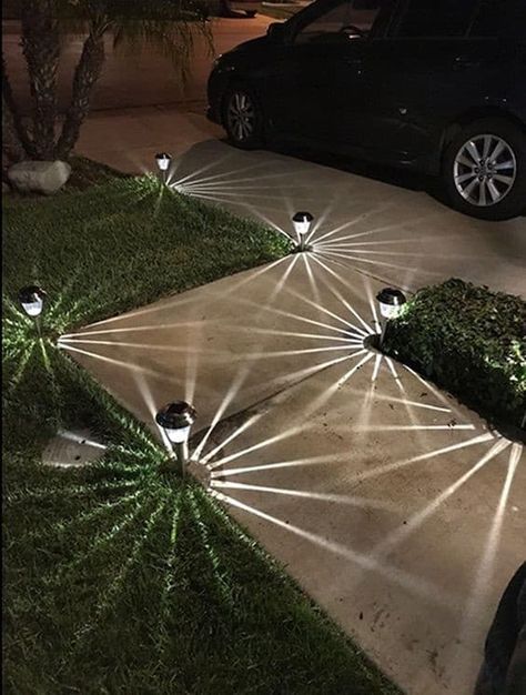 25 Best Driveway Lighting Ideas and Designs For Your Outdoor (2021) Driveway Garden, Walkway Lighting, Landscape Lighting Design, Solar Landscape Lighting, Solar Landscape, Outdoor Walkway, Led Landscape Lighting, Driveway Lighting, Walkways Paths