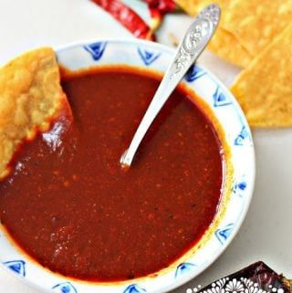 Red Taqueria Style Salsa - Mexico In My Kitchen Red Sauce For Tacos, Salsa For Birria Tacos, Roja Salsa Recipe, Taco Truck Red Sauce, Salsa Rojo Recipe, Salsa Roja Taquera, Salsa Taquera Roja, Red Salsa Recipe Mexican, Red Chili Salsa Recipe