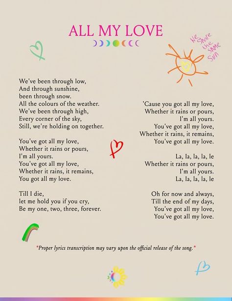 All My Love Coldplay, Coldplay Quotes, Coldplay Songs, Coldplay Lyrics, Moon Music, My Love Lyrics, We The Kings, D P, Coldplay