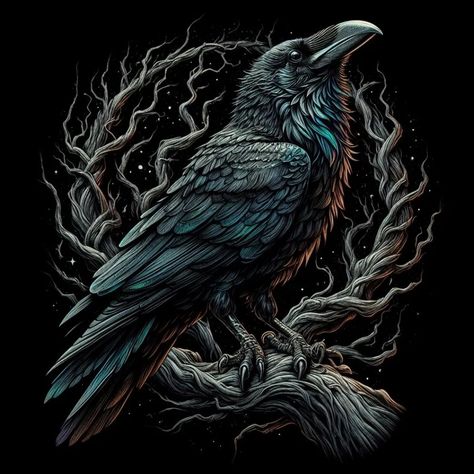 NEVERMORE Nevermore Drawing, Spirit Animals, Animals Art, Crows, Dark Art, Madrid, Tattoo Ideas, Photo And Video, Tattoos