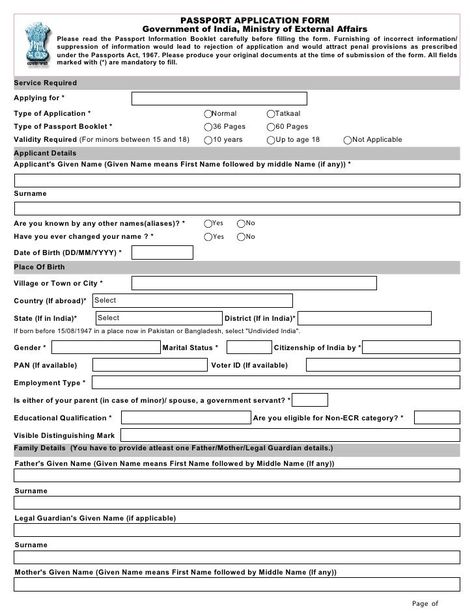 Passport Application Form Roommate Agreement Template, Printable Job Applications, Passport Application Form, Counseling Forms, New Version Of Yourself, Room Rental Agreement, Passports For Kids, Passport Information, Resume Design Free