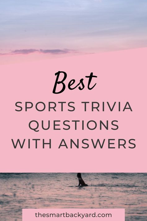 Sports Trivia best Sports Trivia Questions And Answers, Trivia Questions For Kids, Sports Trivia, Sports Quiz, Team Building Games, Pub Quiz, Quiz Questions And Answers, Sports Personality, Trivia Questions And Answers