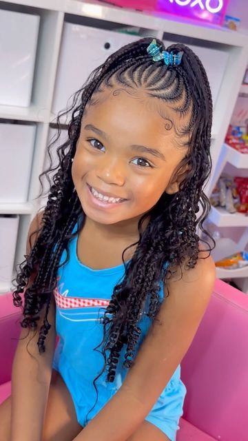 ✨ Precious kids ✨ on Instagram: "Brielle ☺️💕. Half up x S I N G E L S light Boho   • • • • • • • @preciiouskids" Little Mixed Girl Hairstyles Easy Braids Cornrows, Toddler Half Up Half Down Braids, Princess Hair Styles For Kids, Boho Braids On Kids, Braided Hairstyles For Kids With Beads, Kids Half Up Half Down, Kids Half Up Half Down Braids, Braids For Little Black Girls Kids, Kids Braids With Curls