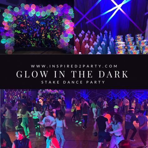 Middle School Dance Themes, Homecoming Dance Decorations, 8th Grade Dance Themes, Middle School Dance Ideas, Glow In The Dark Dance, School Dance Decorations, Glow Dance Party, Dance Party Games, Dance Party Theme