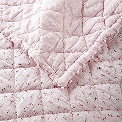 £425.00 Girls Room Accessories, Pink Quilt, Chic Bedrooms, Striped Bedding, Beautiful Bed, Cot Bed, Pink Quilts, Shabby Chic Bedroom, Girly Room