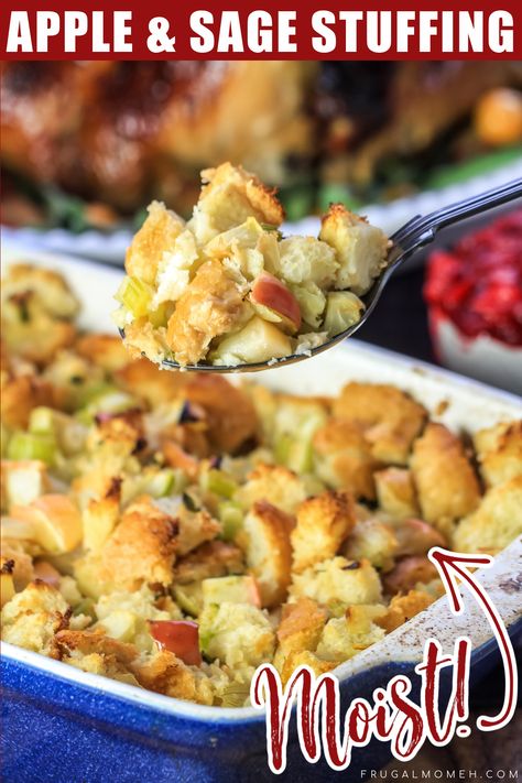 Sage And Apple Stuffing, Fall Stuffing Recipes, Sage Apple Stuffing, Apple Onion Stuffing, Apple Stuffing Recipes Thanksgiving, Stuffing Recipes Thanksgiving Apple, Turkey Stuffing With Apples, Sage Stuffing Recipes Thanksgiving, Stuffing Recipes Apple