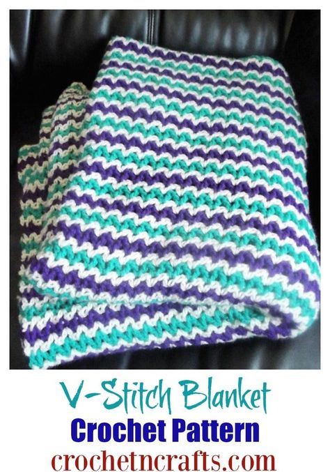 V Stitch Crochet Blanket, Crochet Patterns Blankets, Crochet Baby Shawl, V Stitch Crochet, New Crochet Patterns, Crochet Baby Blanket Patterns, Baby Blanket Patterns, Crochet Afghan Patterns Free, Stitch Blanket