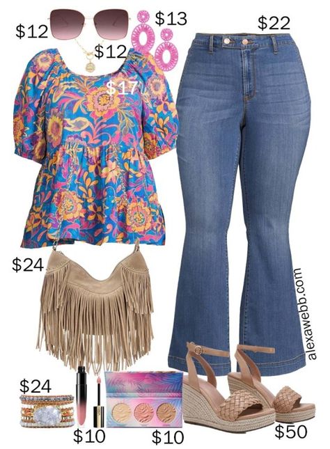 Plus Size Summer Boho Outfits, Plus Size Outfits For Nashville, Spring Plus Size Outfits 2023, Plus Size Spring Fashion 2023, Plus Size Spring Outfits Casual, Plus Size On A Budget, Boho Plus Size Outfits, Spring Outfits Plus Size, Curvy Boho