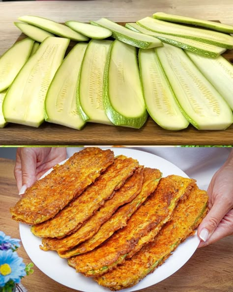 Crispy Parmesan Zucchini Zucchini Pommes, Fried Zucchini Recipes, Parmesan Zucchini Fries, Easy Zucchini Recipes, Zucchini Puffer, Fried Zucchini, Recipes Zucchini, Parmesan Zucchini, Easy Zucchini