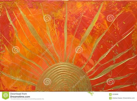 Artwork With Golden Sun - Download From Over 67 Million High Quality Stock Photos, Images, Vectors. Sign up for FREE today. Image: 3259688 Sun In Sky, Fine Line Painting, Cake Makeover, Acrylic Art Inspiration, Sun Artwork, Symbol Painting, Diy Art Decor, Beeswax Candles Diy, Yellow Artwork