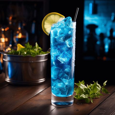 Blue Lagoon Cocktail Recipe | How to Make the perfect Blue Lagoon Drink Azul, Blue Summer Drink, Blueberry Martini, Blue Lagoon Cocktail, Spiked Lemonade, French Cocktails, Colour Party, Blueberry Mojito, Blue Juice